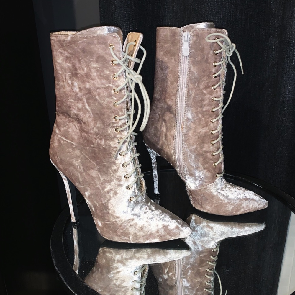 Crushed Velvet Heels